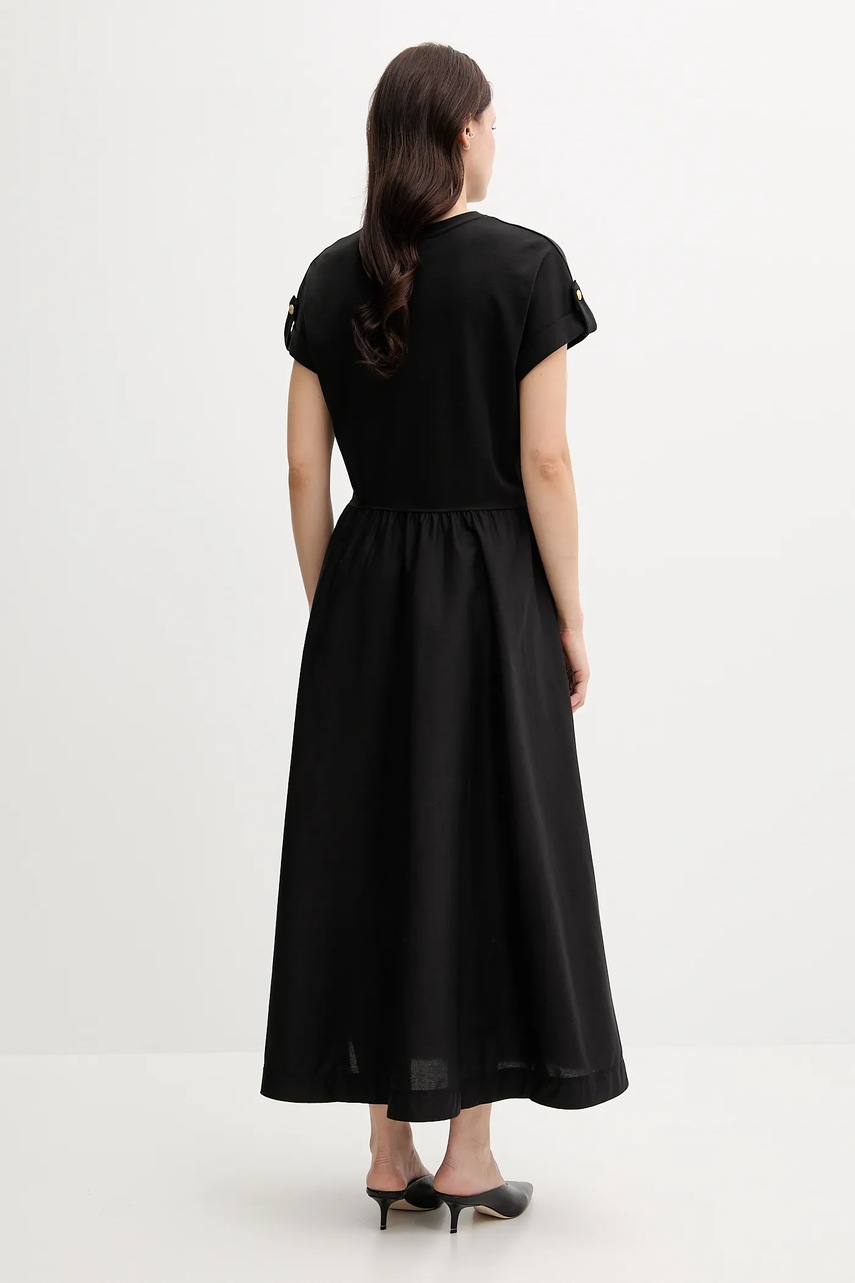 Платье Tommy Hilfiger цвет чёрный maxi расклешённое WW0WW46711