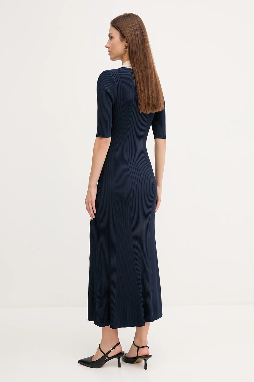 Платье Tommy Hilfiger цвет синий maxi расклешённое WW0WW47216