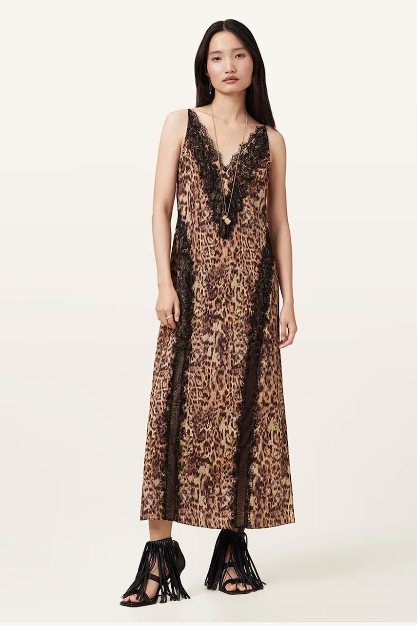 AllSaints rochie MELIA maxi, evazați, W103DC