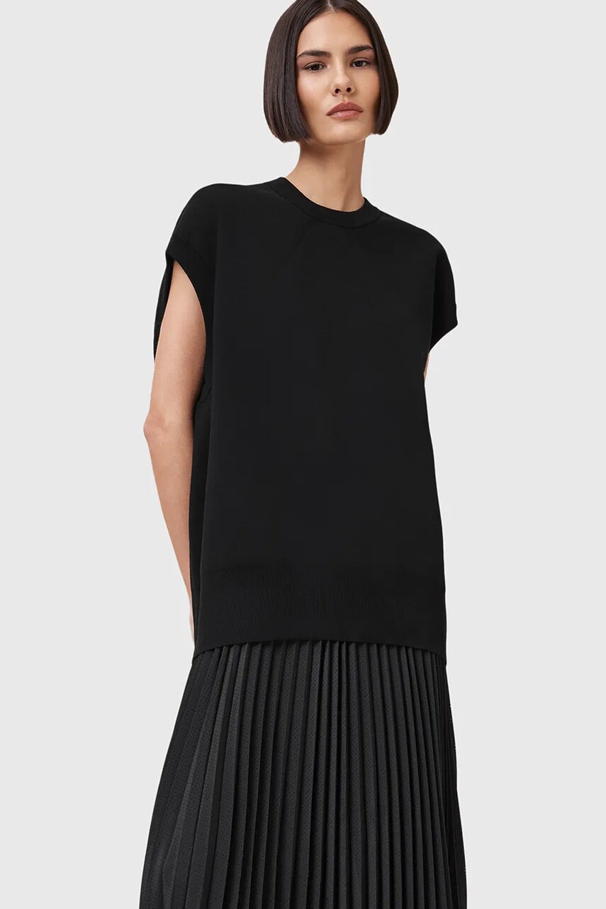 Сукня і светр AllSaints LEIA колір чорний midi розкльошена W172DC