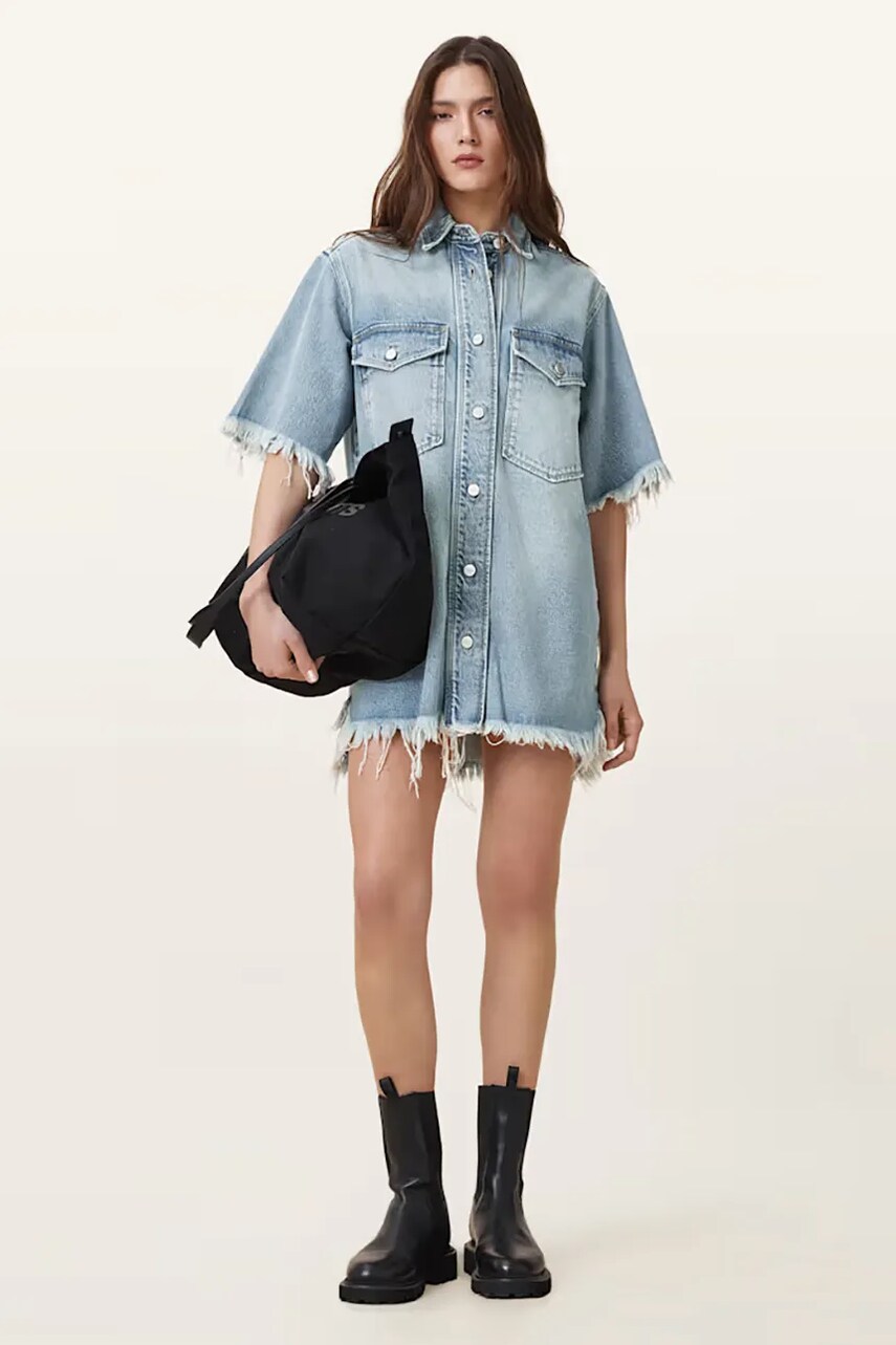 Джинсова сукня AllSaints FAYE mini пряма W221DC