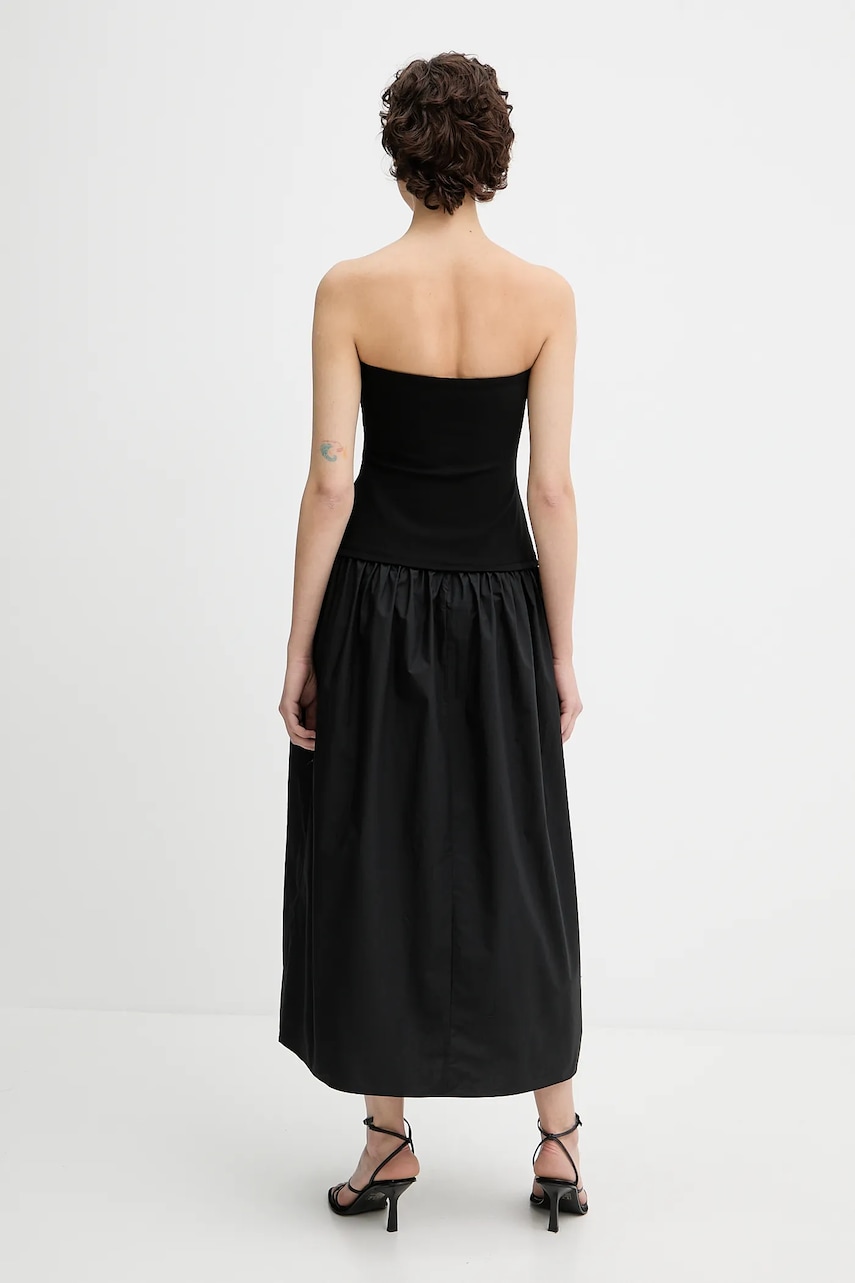 Сукня Rag & Bone колір чорний midi розкльошена WAC25P3017D817