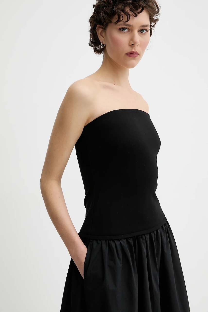 Сукня Rag & Bone колір чорний midi розкльошена WAC25P3017D817