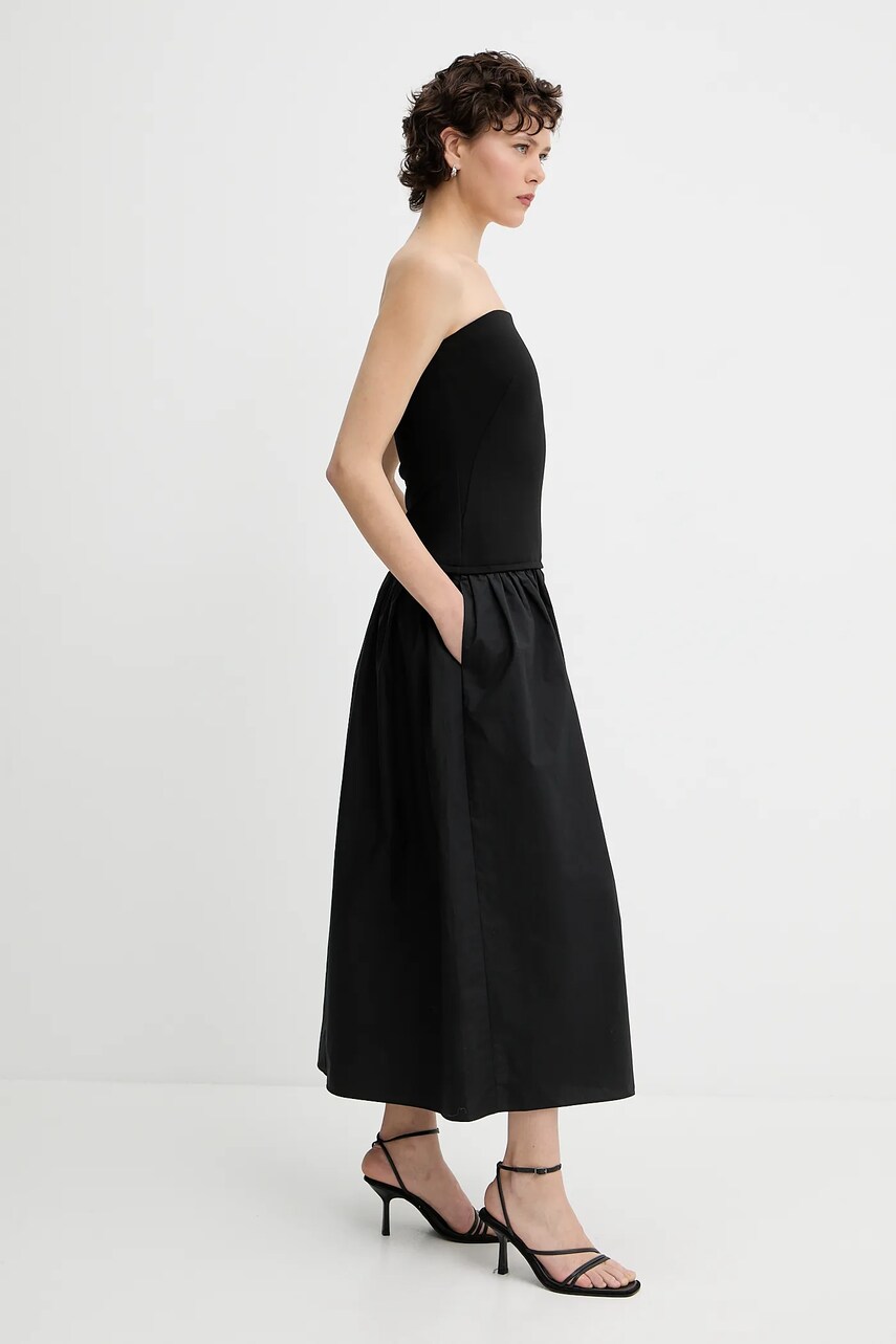 Сукня Rag & Bone колір чорний midi розкльошена WAC25P3017D817