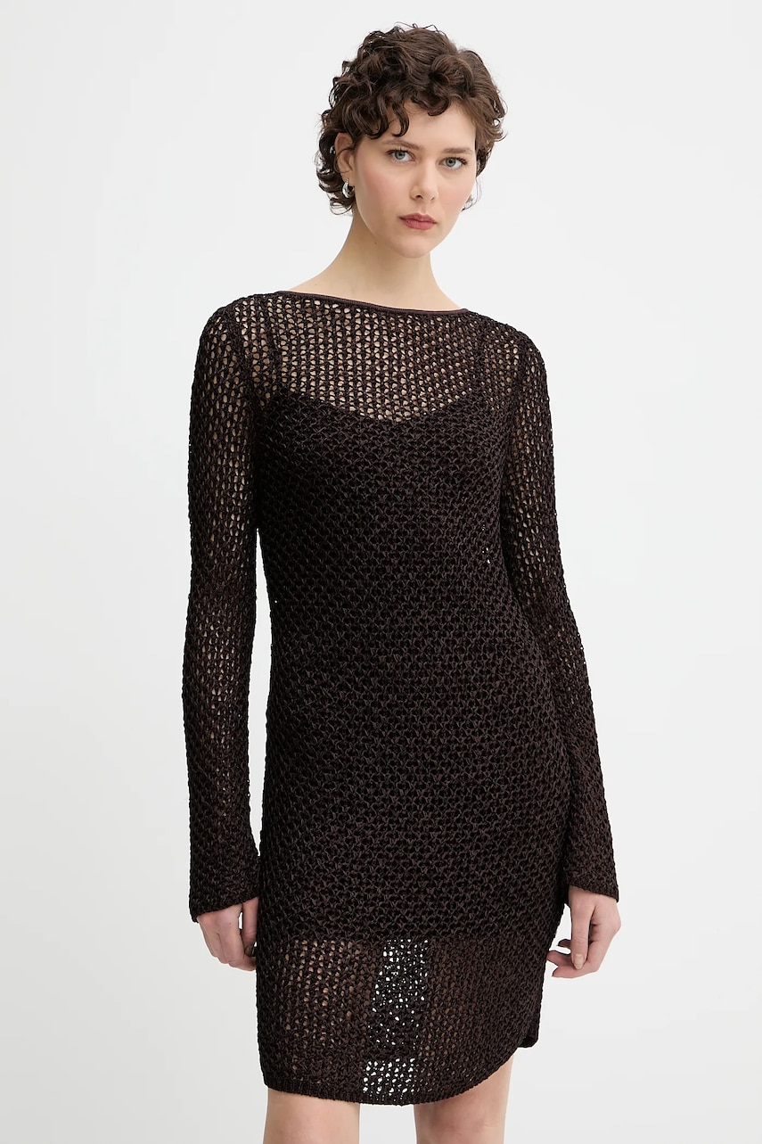 Сукня Rag & Bone колір коричневий mini облягаюча WAS25P017LB17