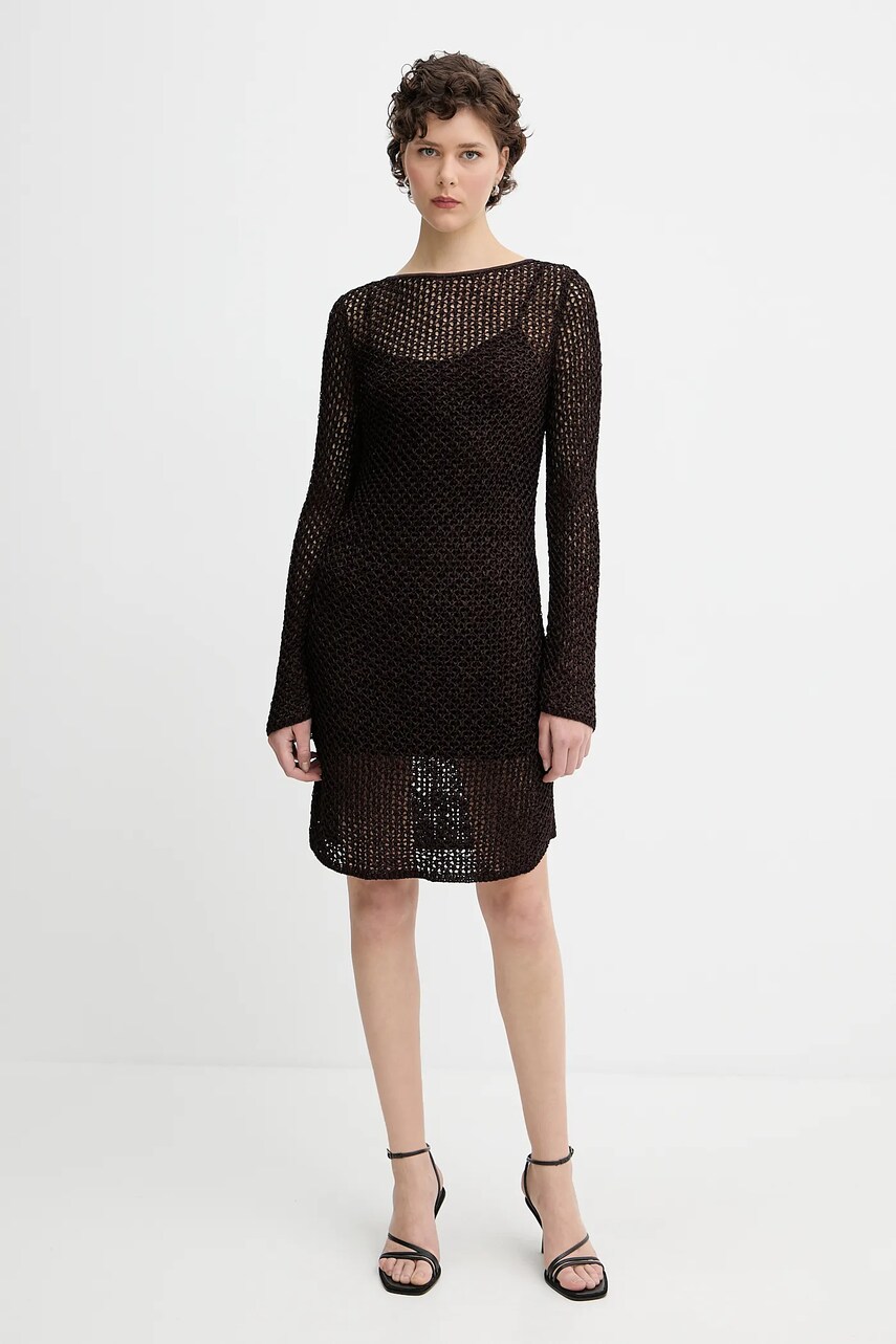 Платье Rag & Bone цвет коричневый mini облегающее WAS25P017LB17 Платье Rag & Bone цвет коричневый mini облегающее WAS25P017LB17