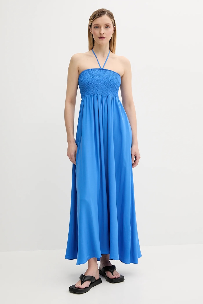 Gestuz rochie culoarea violet, midi, evazați, 10910260