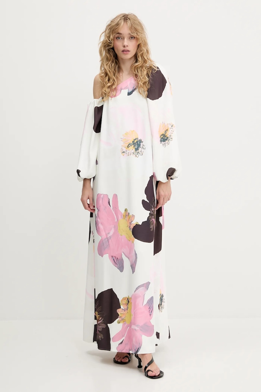 Stine Goya rochie culoarea bej, maxi, drept, SG-PF25-D137-2395