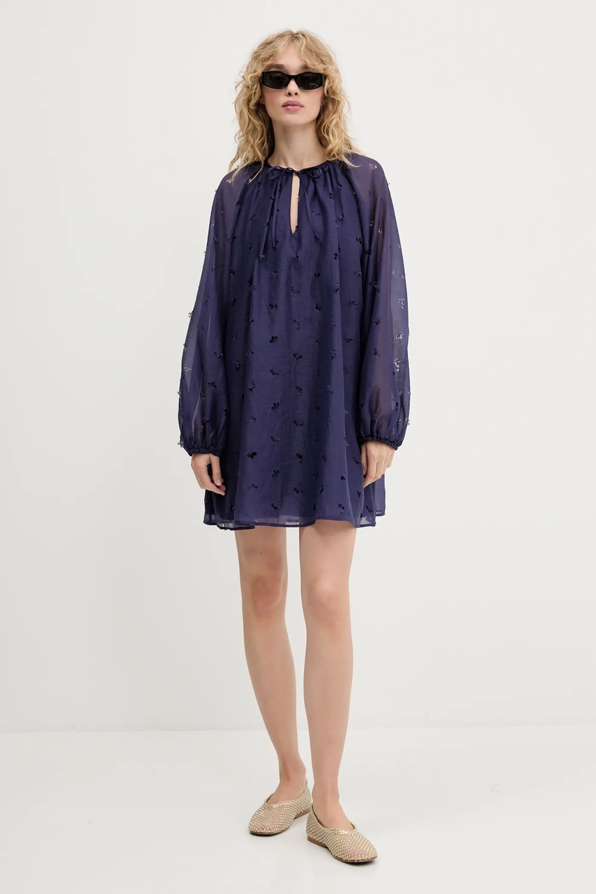 Платье Stine Goya цвет фиолетовый mini расклешённое SG-PF25-D149-1608