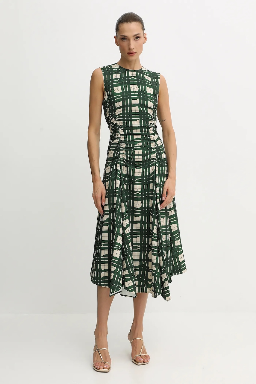 Сукня Stine Goya 0 колір зелений midi розкльошена SG-AW25-D162-2429