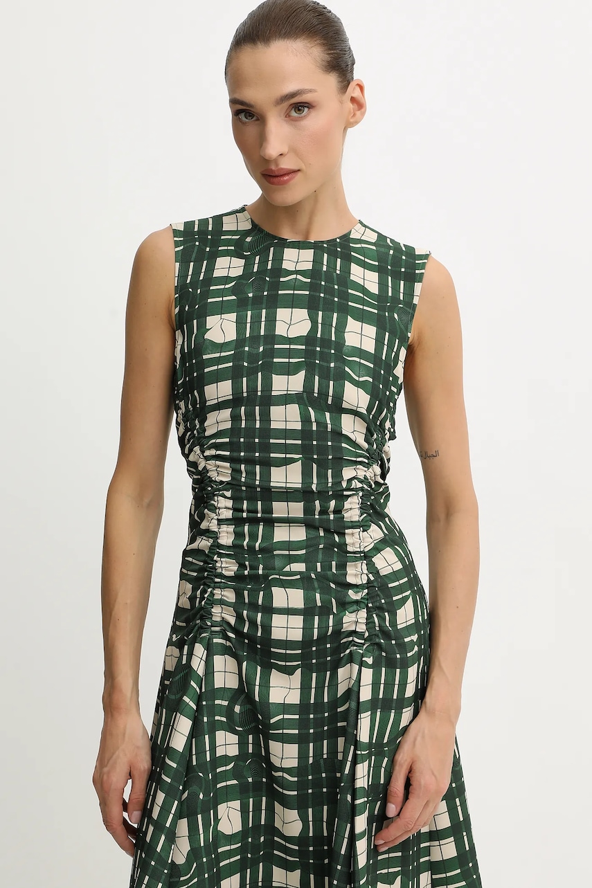 Сукня Stine Goya 0 колір зелений midi розкльошена SG-AW25-D162-2429