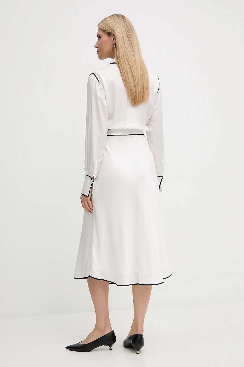 Сукня Karl Lagerfeld колір білий midi розкльошена A3W13021