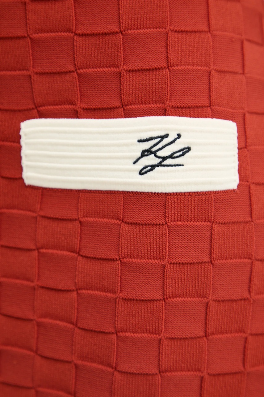 Сукня Karl Lagerfeld колір помаранчевий mini облягаюча A3W13036