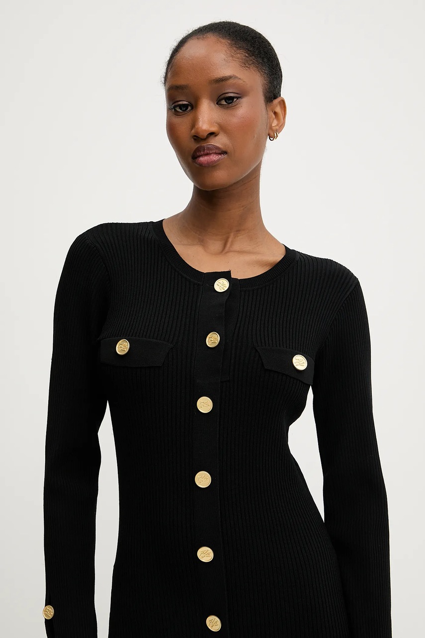 Сукня Karl Lagerfeld колір чорний midi облягаюча A3W13038