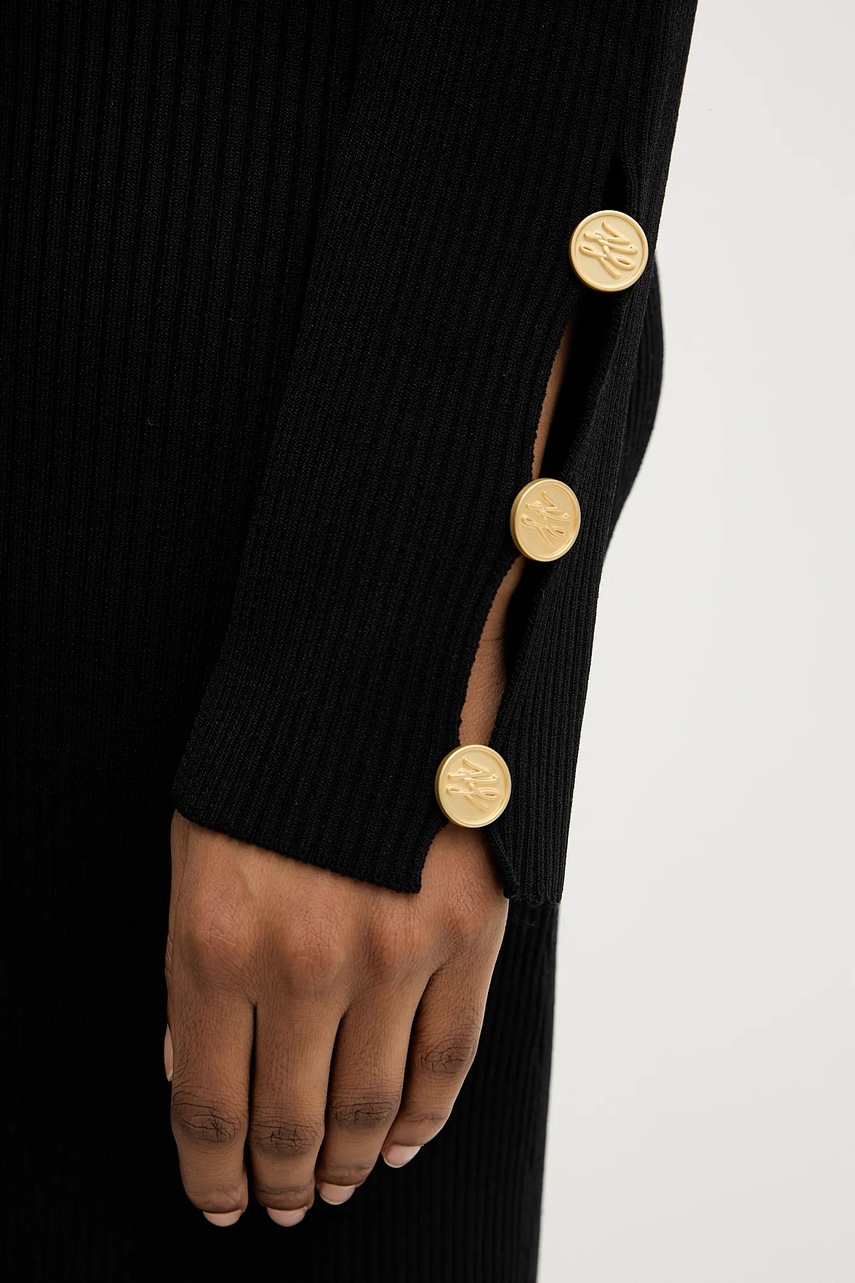 Сукня Karl Lagerfeld колір чорний midi облягаюча A3W13038