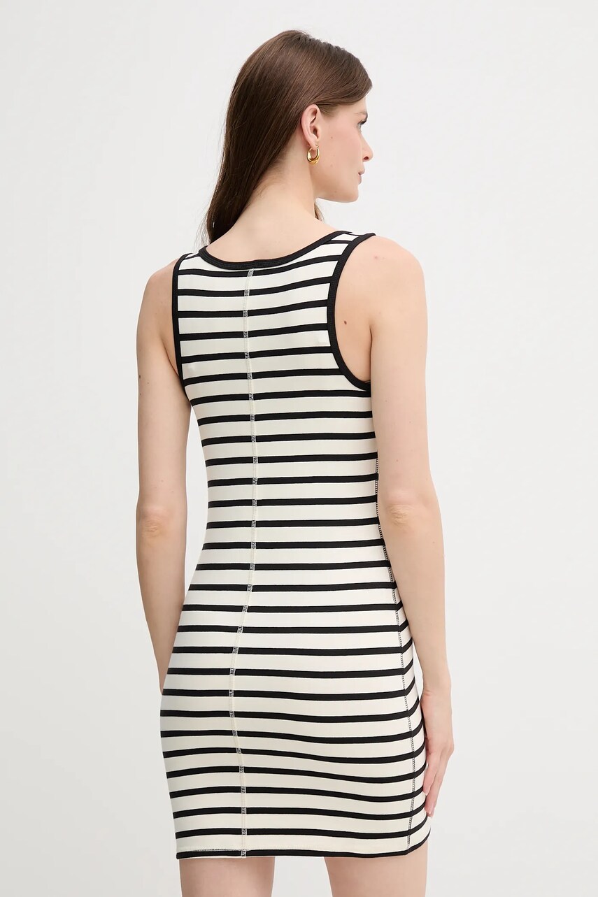 Сукня Calvin Klein Jeans колір бежевий mini облягаюча LV044C242G