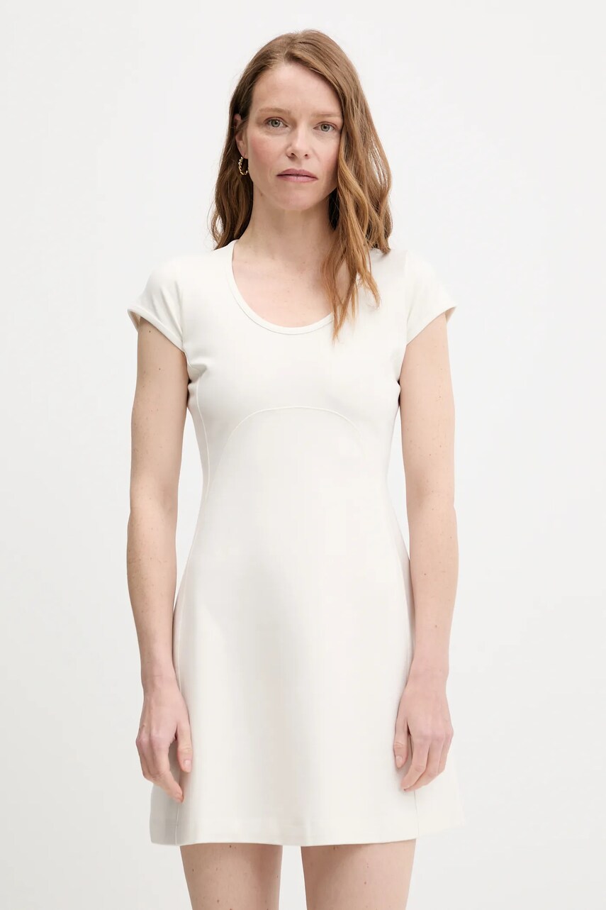 Levně Šaty Calvin Klein Jeans béžová barva, mini, LV047C238G