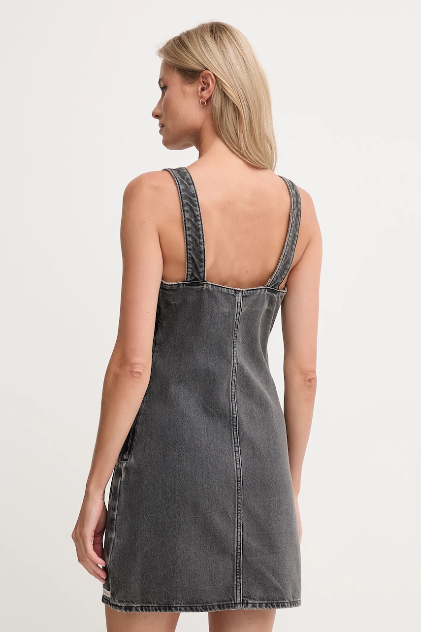 Джинсова сукня Calvin Klein Jeans колір сірий mini облягаюча LV047C715G