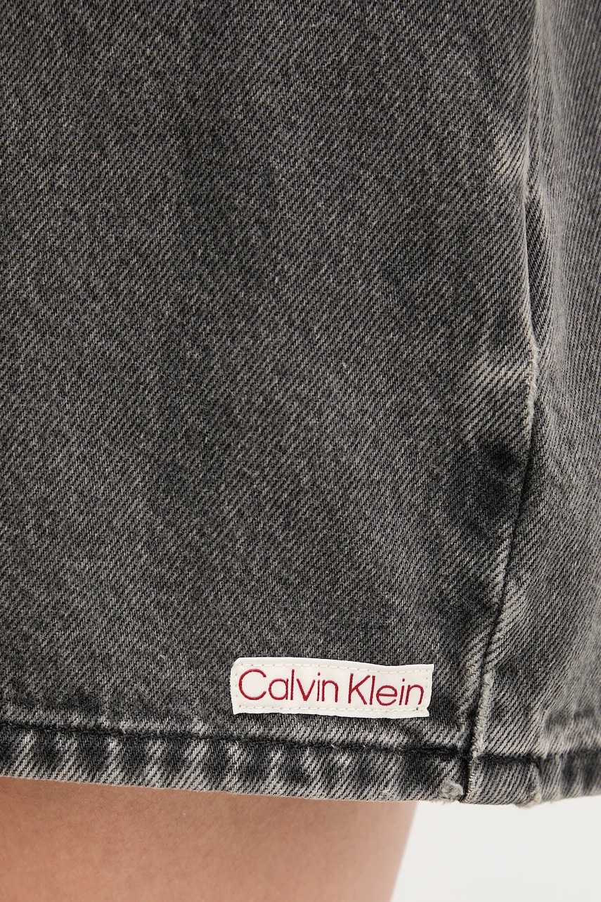 Джинсова сукня Calvin Klein Jeans колір сірий mini облягаюча LV047C715G