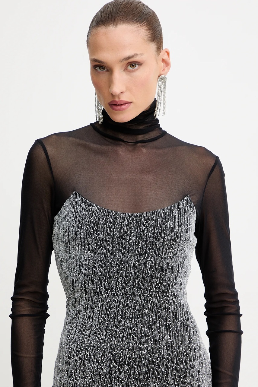 Сукня Simona Corsellini колір чорний mini облягаюча A25CEAB10601