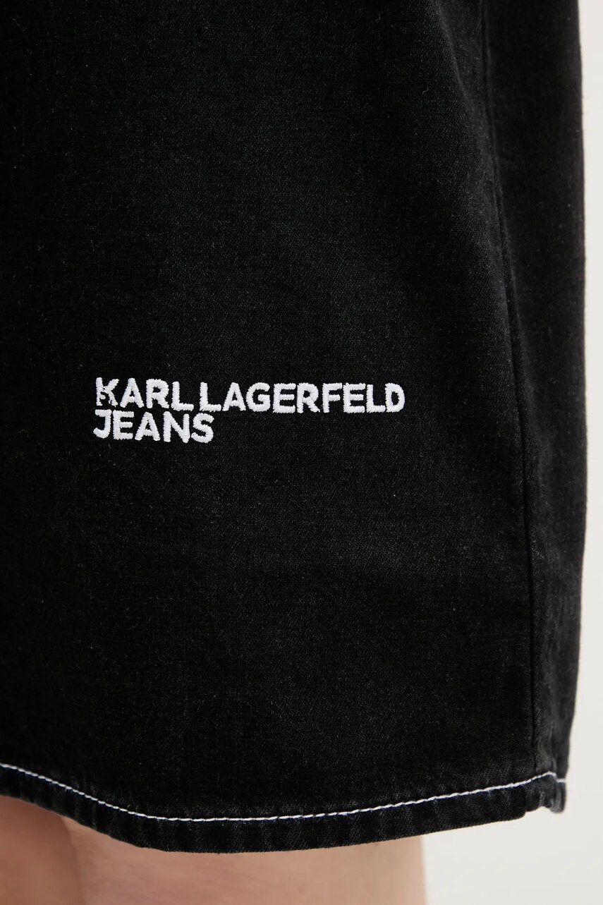 Джинсова сукня Karl Lagerfeld Jeans колір чорний midi пряма A3W13015