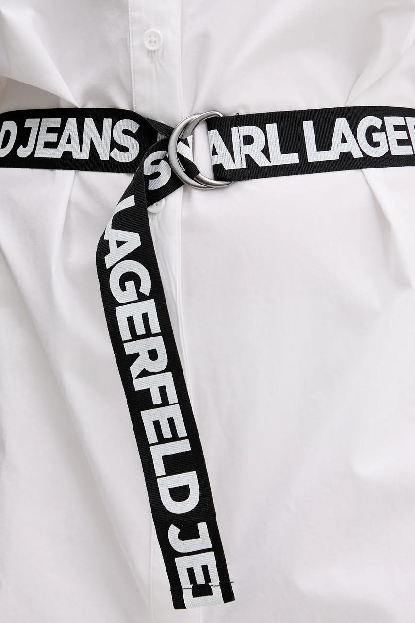 Бавовняна сукня Karl Lagerfeld Jeans колір білий mini пряма A3W13030