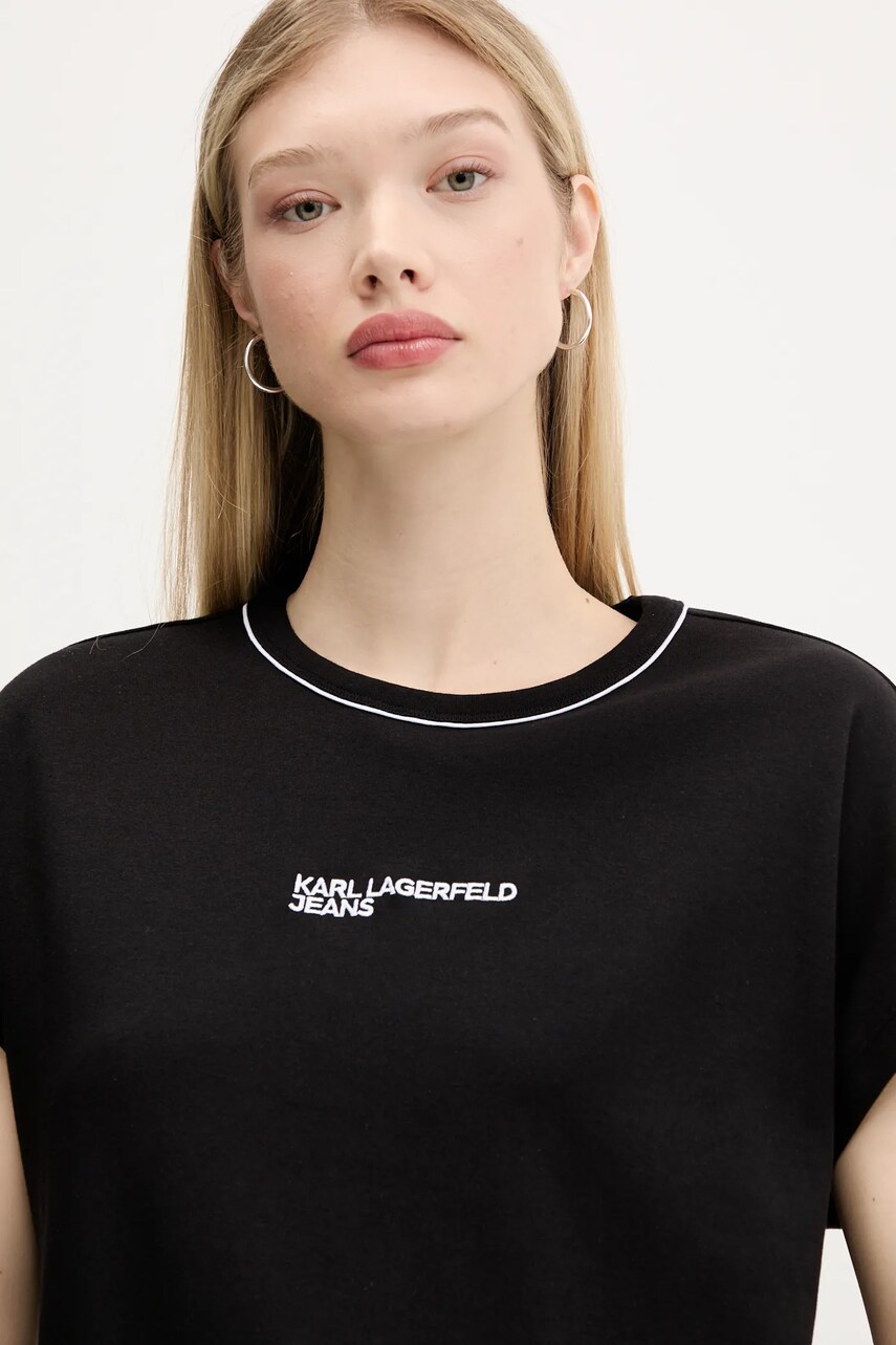 Бавовняна сукня Karl Lagerfeld Jeans колір чорний mini пряма A3W13044