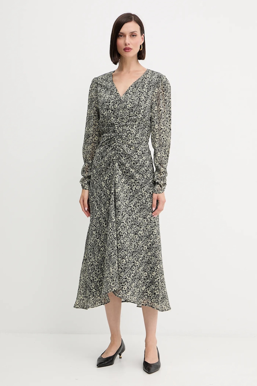 BOSS Orange rochie culoarea negru, maxi, evazați, 50544051