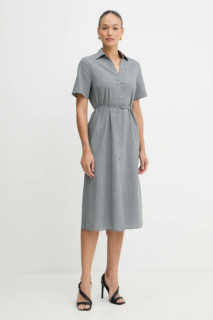 Vlněné šaty BOSS Dulera