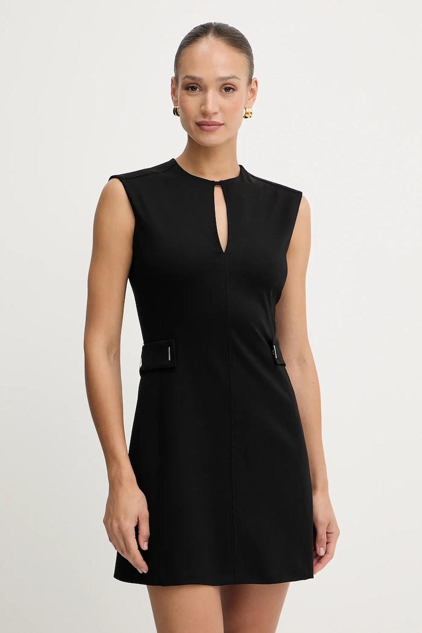 BOSS rochie culoarea negru, mini, drept, 50543277