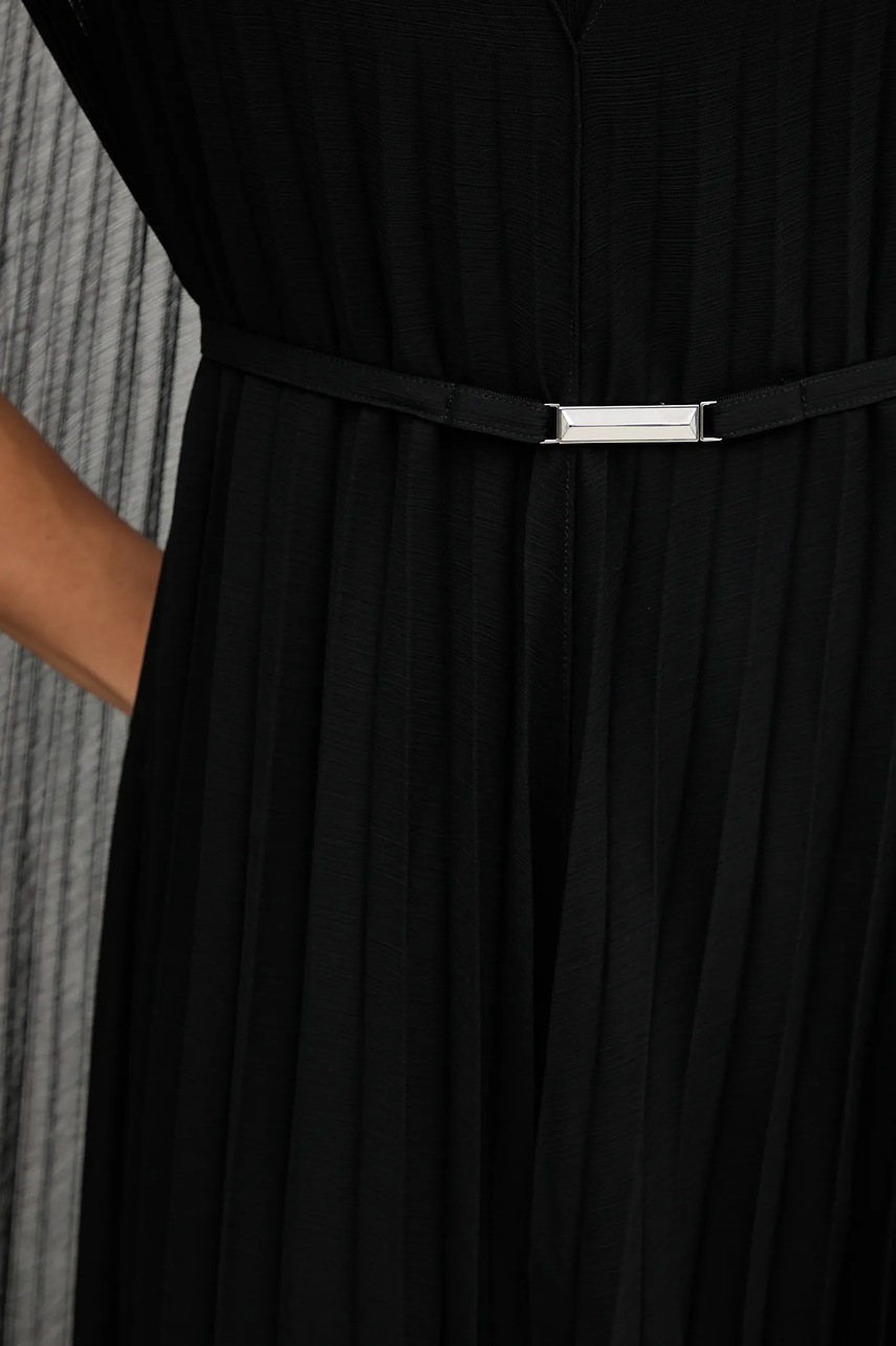 Φόρεμα BOSS χρώμα: μαύρο, 50548050 φωτογραφία