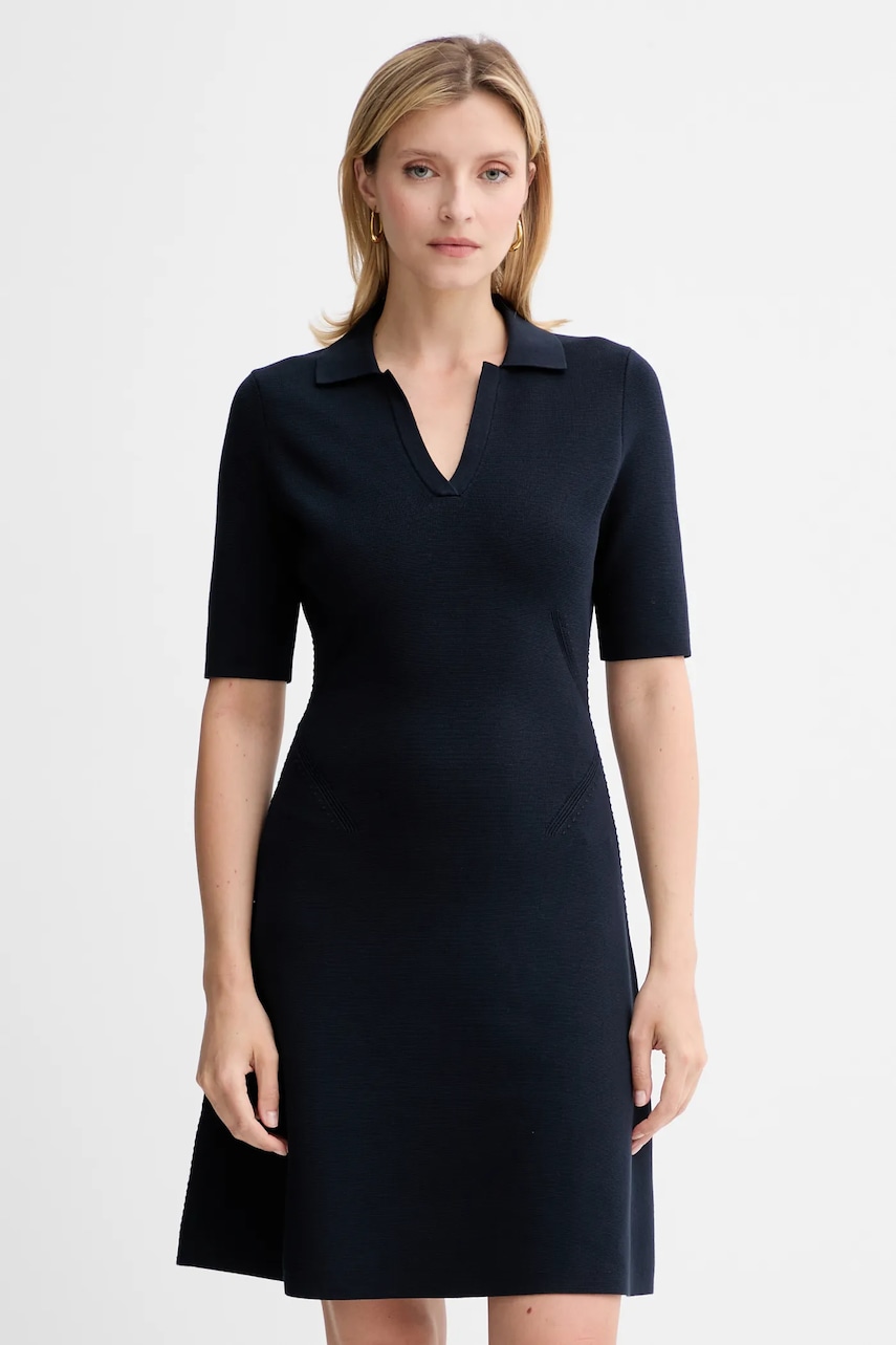 BOSS rochie culoarea bleumarin, mini, evazați, 50542876