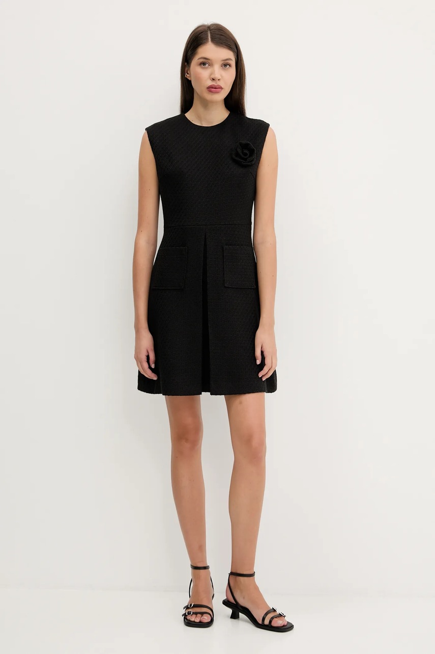 Платье HUGO цвет чёрный mini расклешённое 50542626