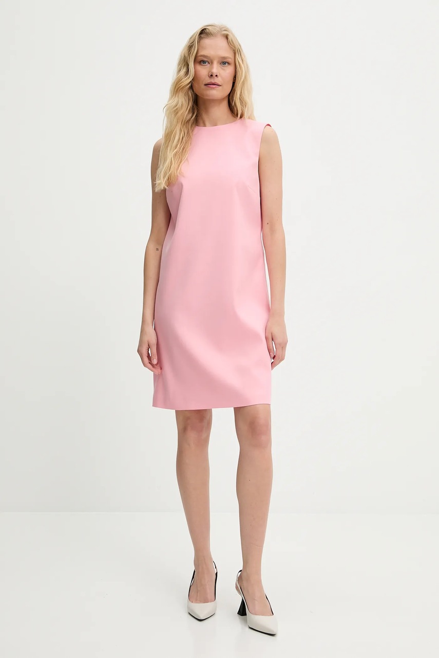 Платье HUGO цвет розовый mini прямое 50553125