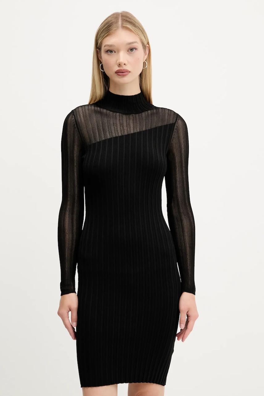 HUGO rochie culoarea negru, 50542664