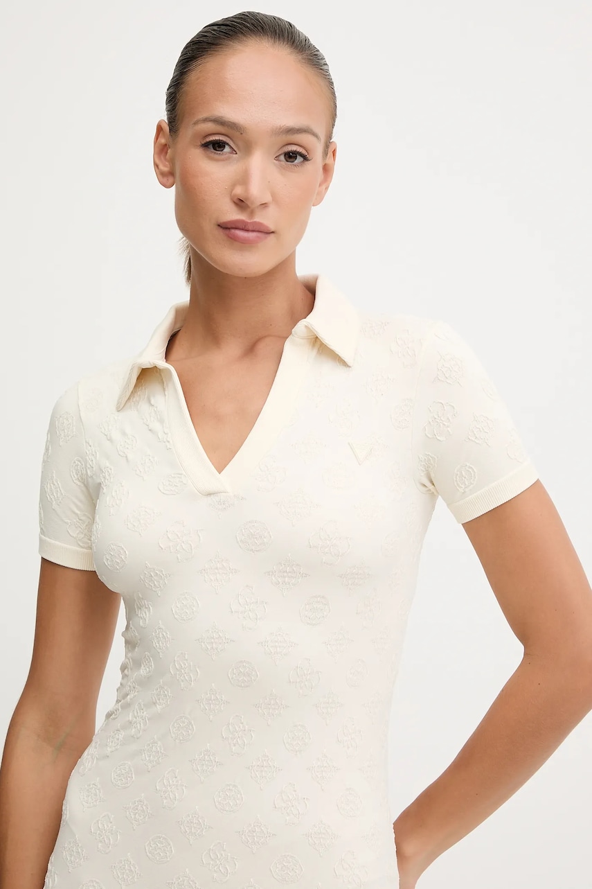 Сукня Guess PEONY колір бежевий mini облягаюча V5YK05 Z3OA0