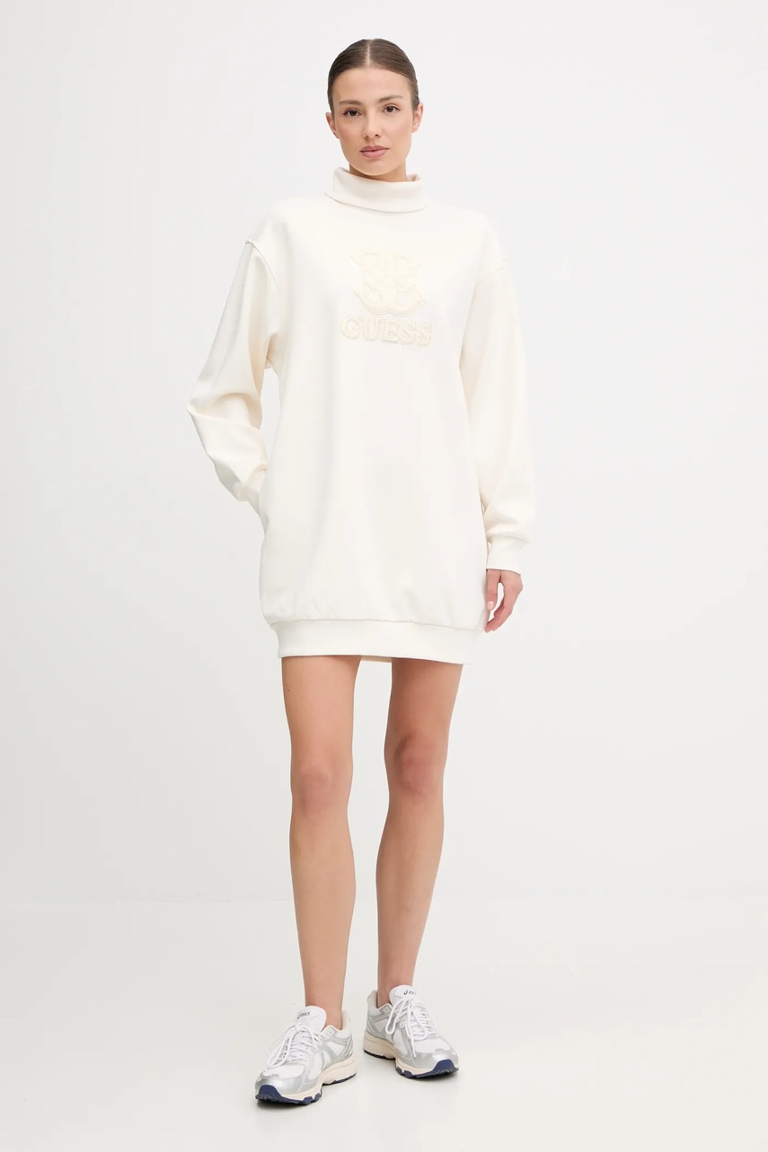 Сукня Guess CARMEN колір бежевий mini oversize V5YK07 KCX22