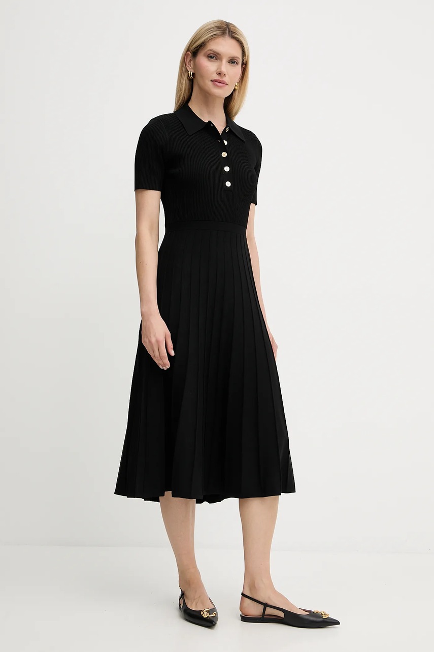 Платье MICHAEL Michael Kors цвет чёрный mini расклешённое MT5834F33D