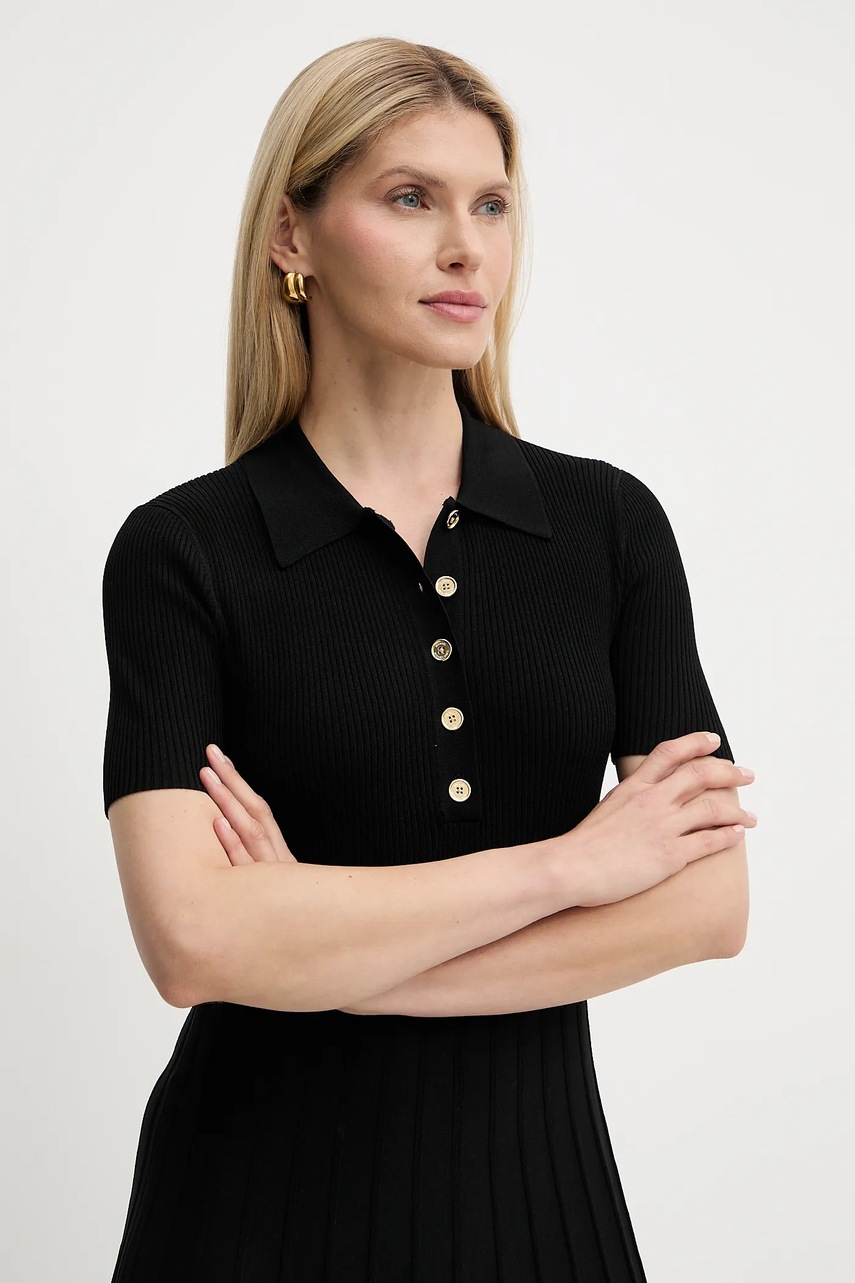 Φόρεμα MICHAEL Michael Kors χρώμα: μαύρο, MT5834F33D φωτογραφία