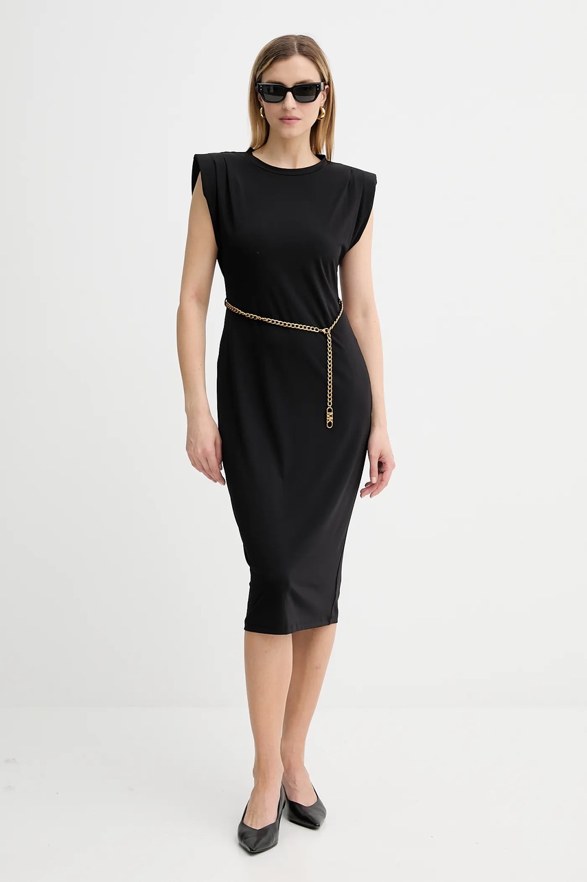 Платье MICHAEL Michael Kors цвет чёрный mini расклешённое MT5831SH6J