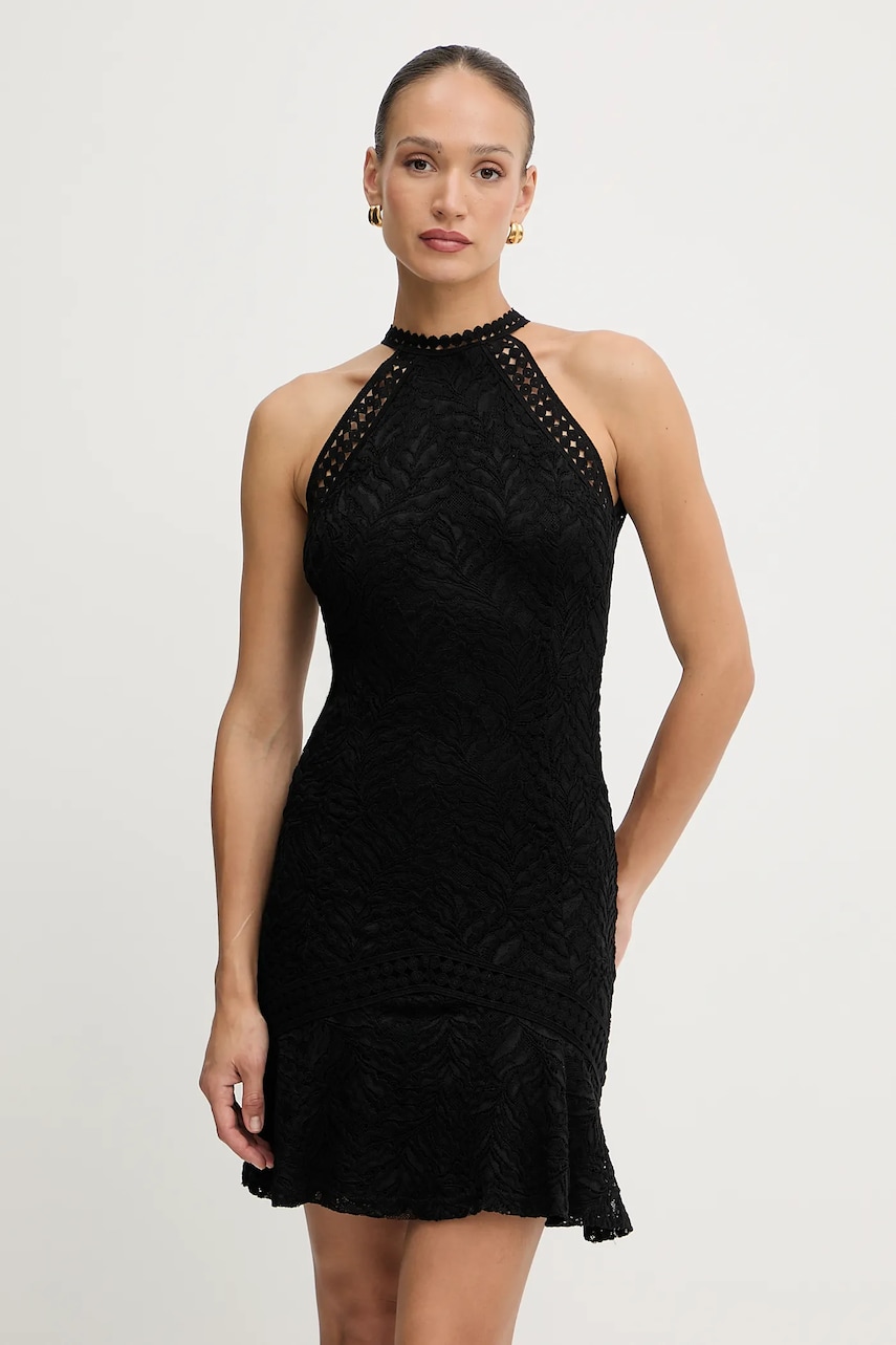 Levně Šaty Guess NEW LIZA černá barva, mini, W5YK0C KCS90