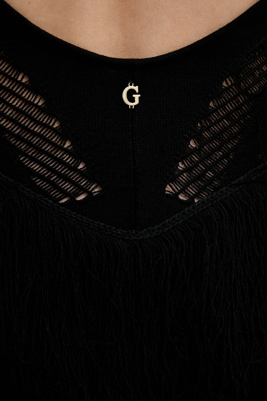 Сукня Guess LUISA колір чорний maxi облягаюча W5YK0F Z30Y2