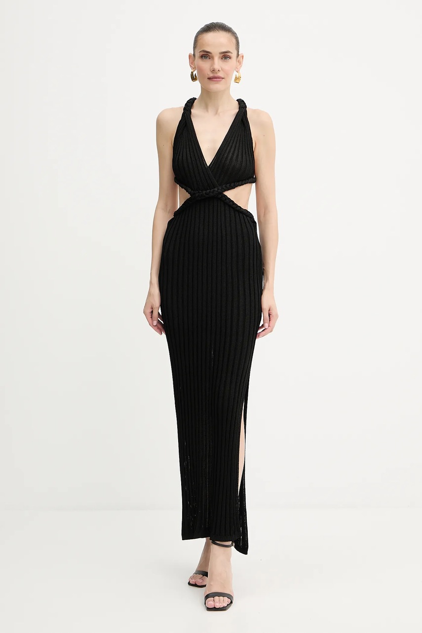 Levně Šaty Guess VANYA černá barva, maxi, přiléhavé, W5YK0O Z0210