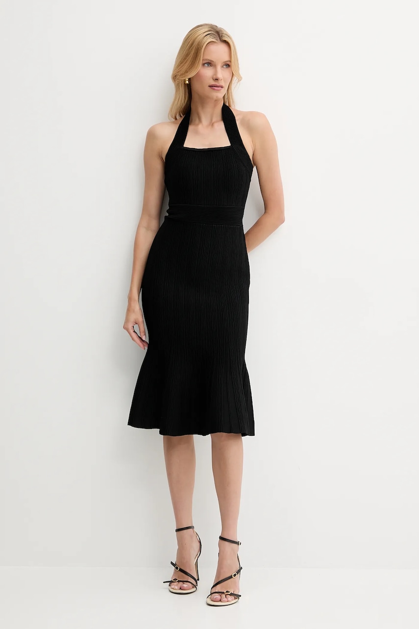 Сукня Guess SOFIE колір чорний midi облягаюча W5YK39 Z2XY0