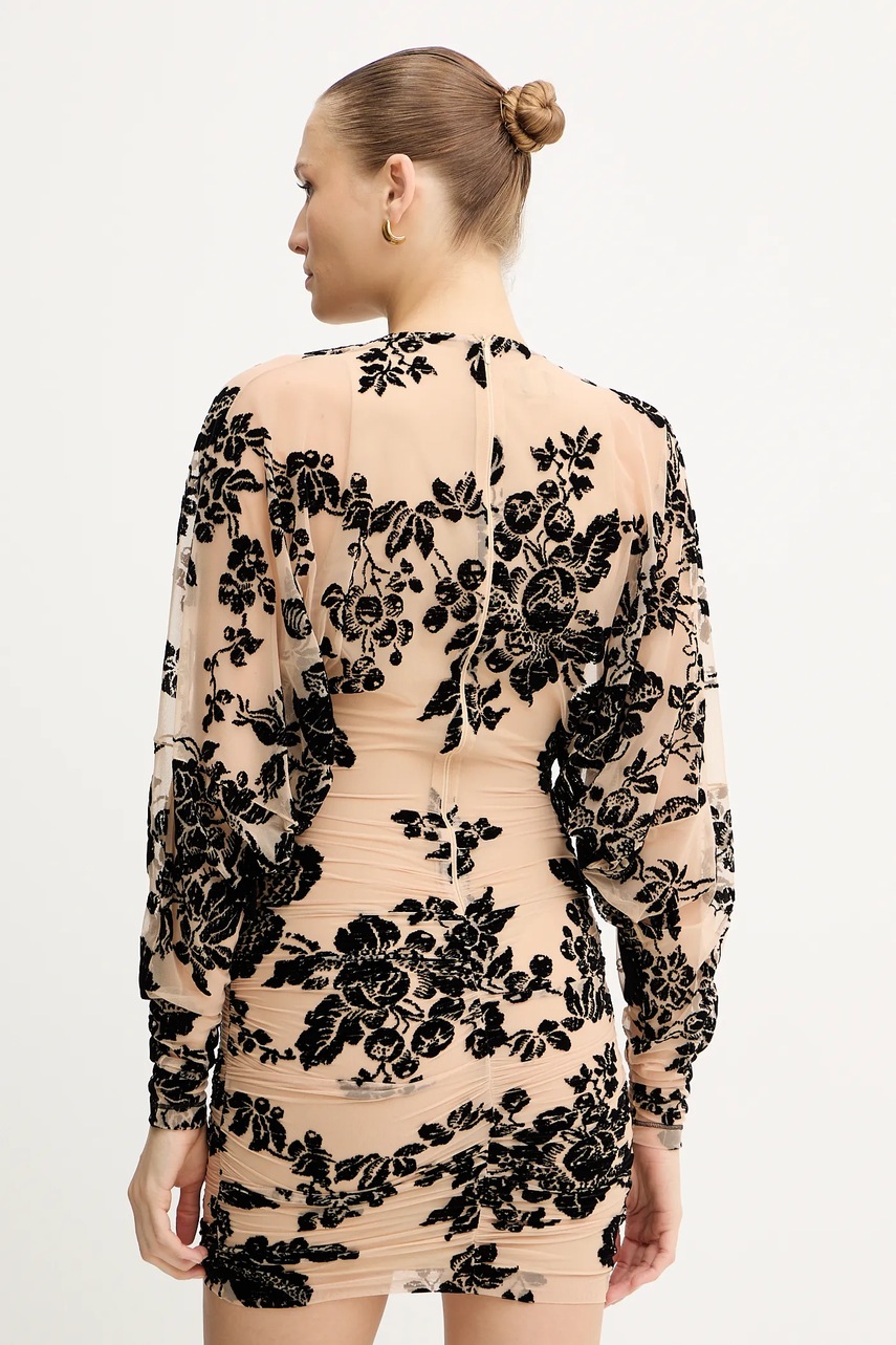 Сукня Pinko колір бежевий mini облягаюча 105624 A2QD