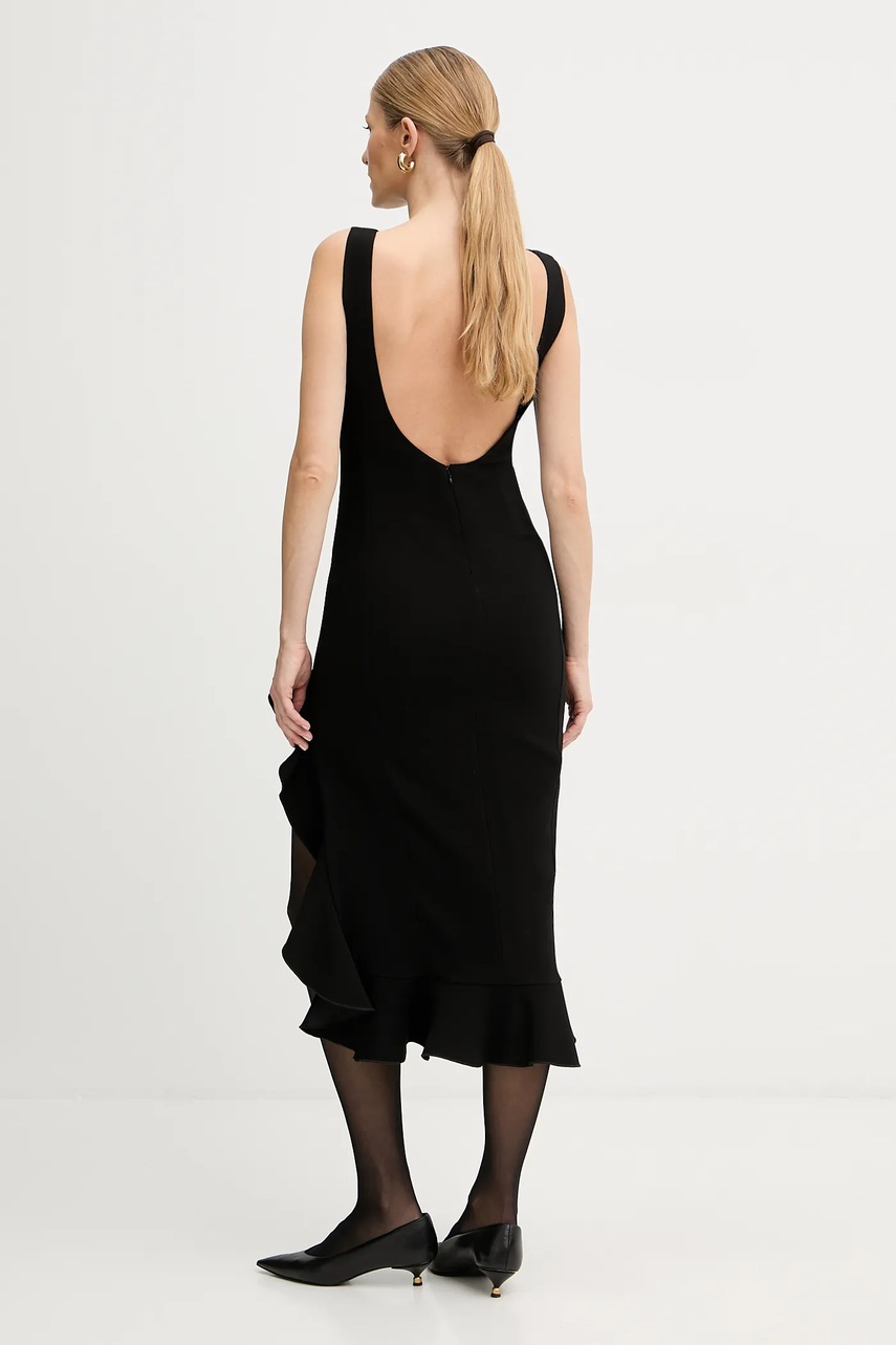 Сукня Pinko колір чорний midi розкльошена 105781 A2Q2