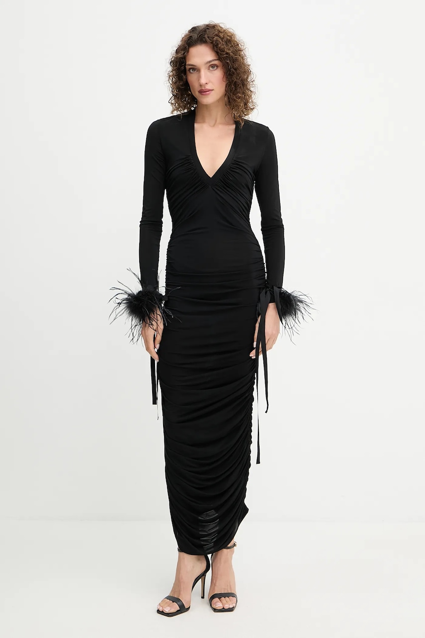 Сукня Pinko колір чорний maxi облягаюча 105780 A2GS