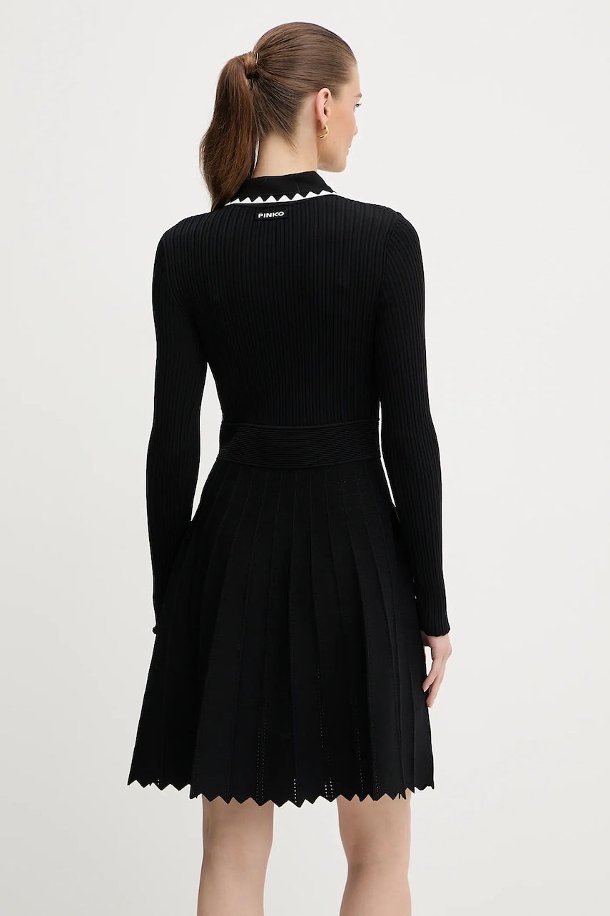 Сукня Pinko колір чорний mini розкльошена 105422 A2PT
