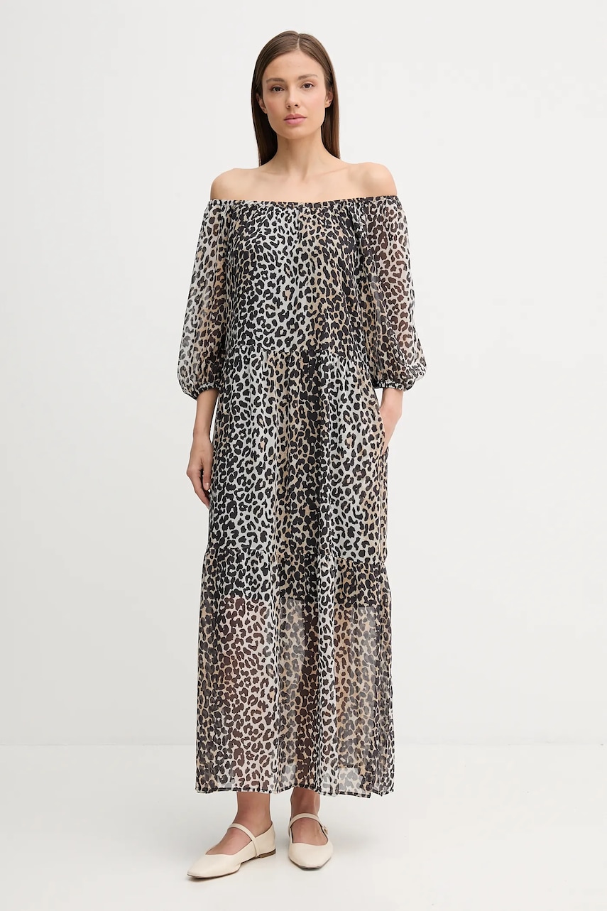 OUI rochie culoarea negru, maxi, drept, 93829