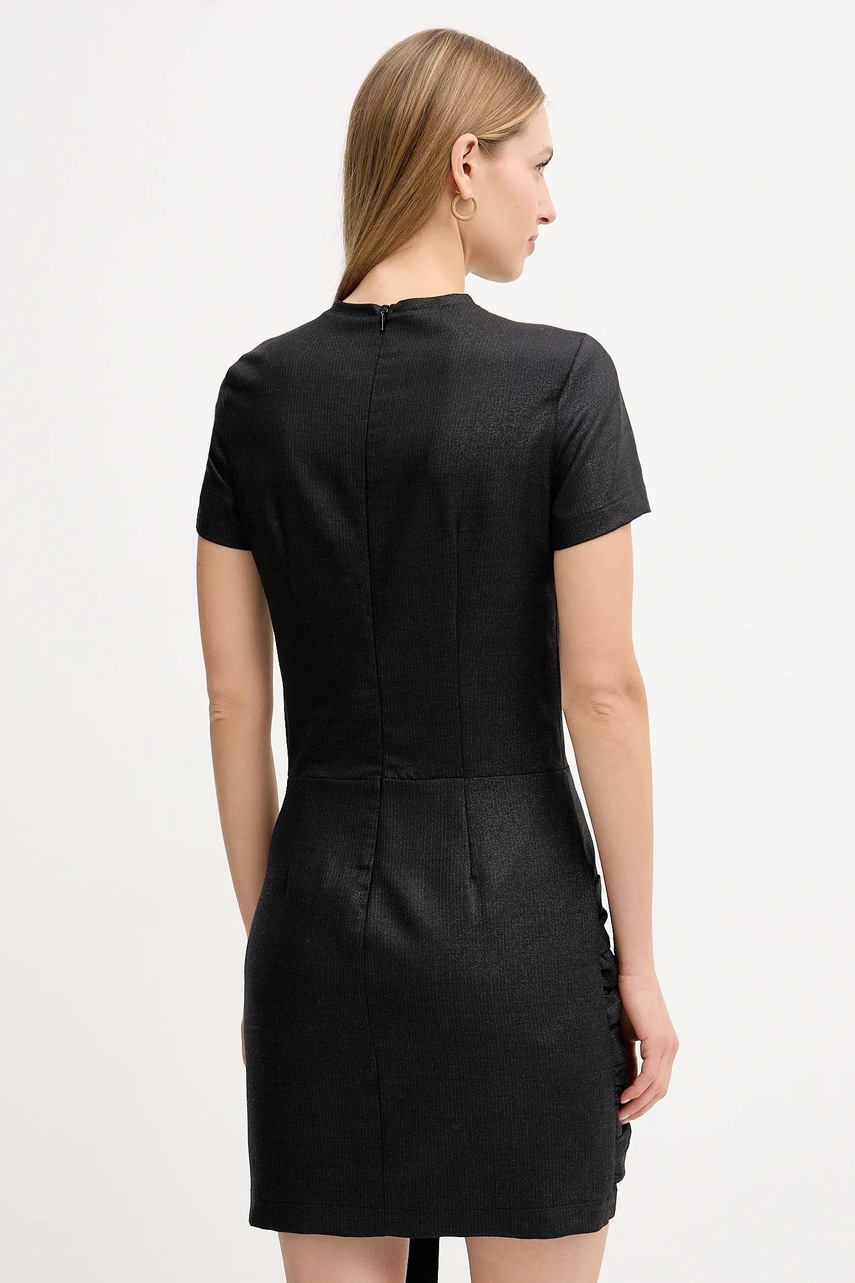 Сукня з додаванням вовни Pinko колір чорний mini облягаюча 106143 A305